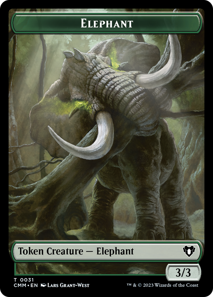 Elephant Token [Commander Masters Tokens] | Rock City Comics