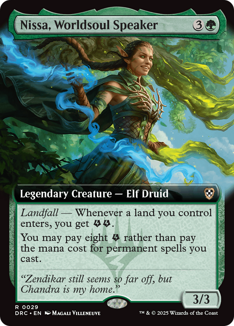 Nissa, Worldsoul Speaker (Extended Art) [Aetherdrift Commander] | Rock City Comics