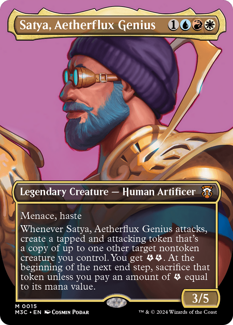 Satya, Aetherflux Genius (Borderless) [Modern Horizons 3 Commander] | Rock City Comics