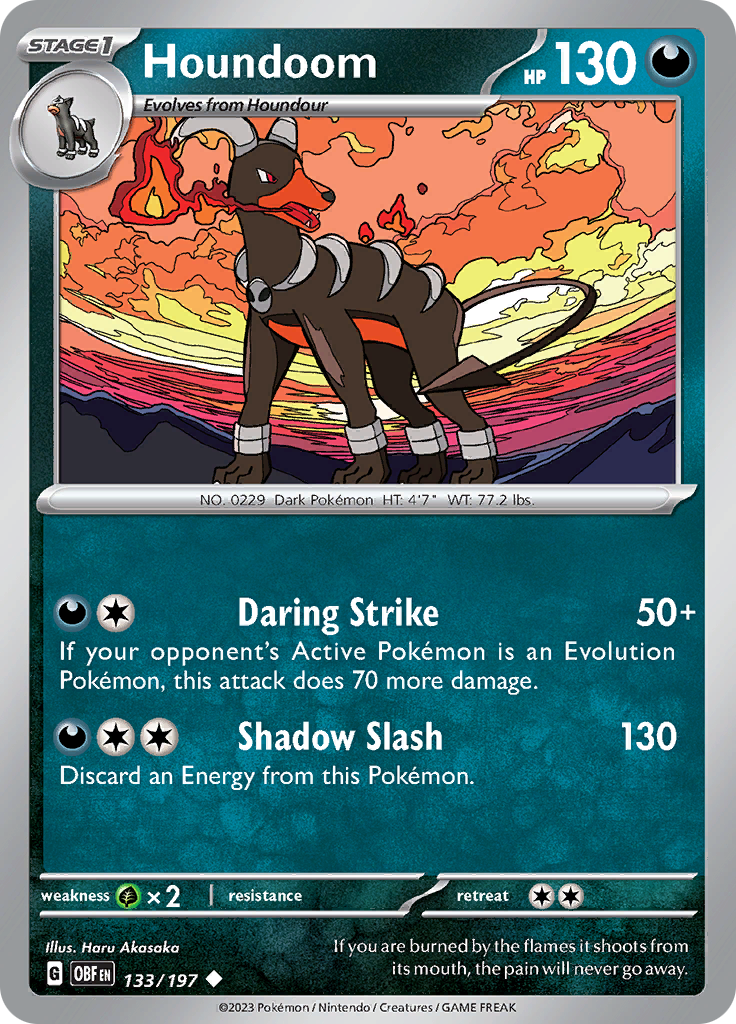 Houndoom (133/197) [Scarlet & Violet: Obsidian Flames] | Rock City Comics