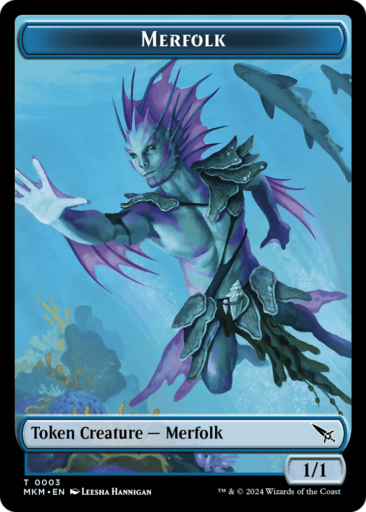 Thopter (0020) // Merfolk Double-Sided Token [Murders at Karlov Manor Tokens] | Rock City Comics