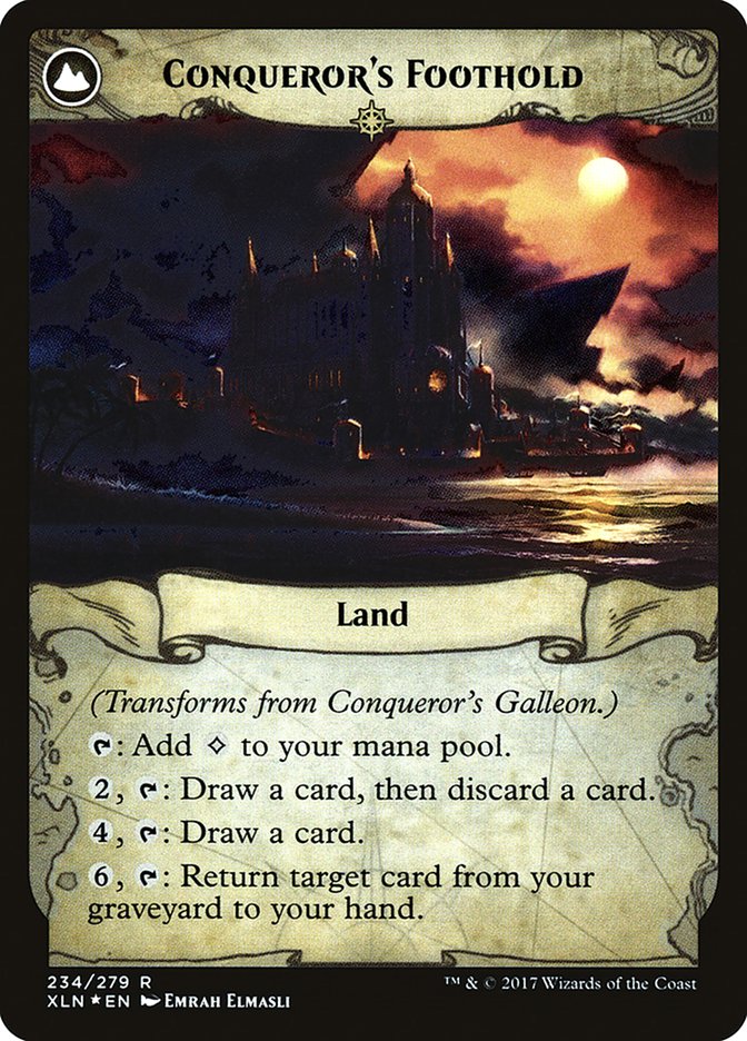 Conqueror's Galleon // Conqueror's Foothold [Ixalan Prerelease Promos] | Rock City Comics