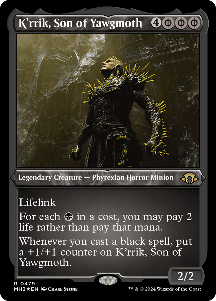 K'rrik, Son of Yawgmoth (Foil Etched) [Modern Horizons 3] | Rock City Comics