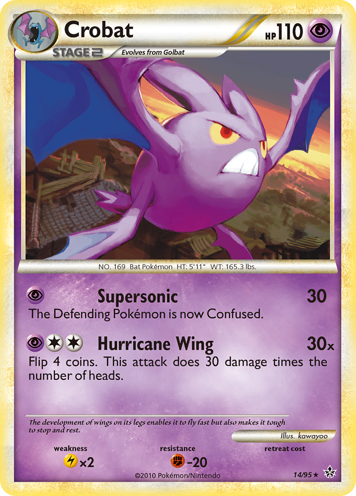 Crobat (14/95) [HeartGold & SoulSilver: Unleashed] | Rock City Comics