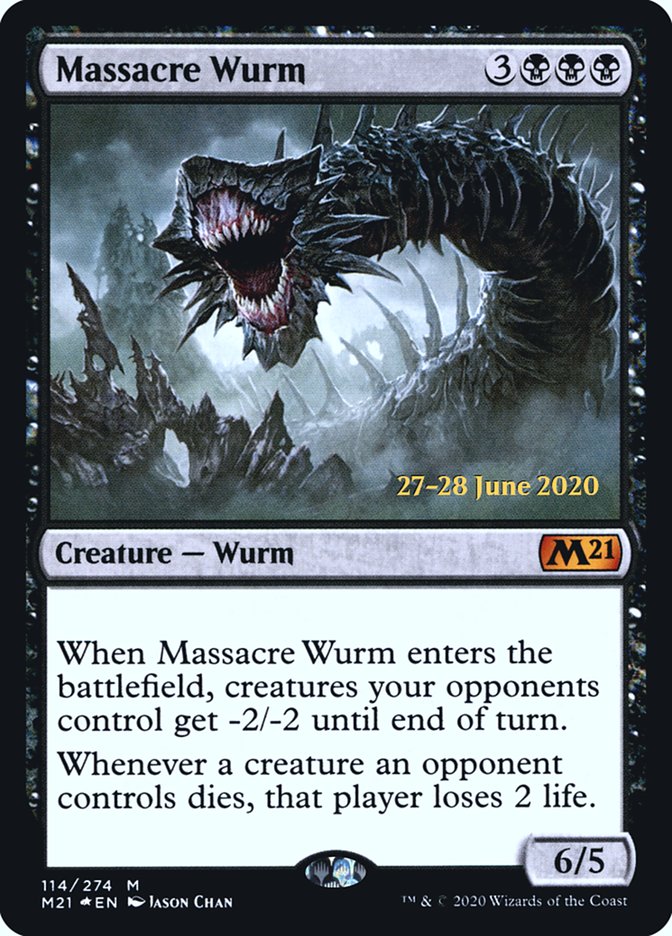 Massacre Wurm [Core Set 2021 Prerelease Promos] | Rock City Comics