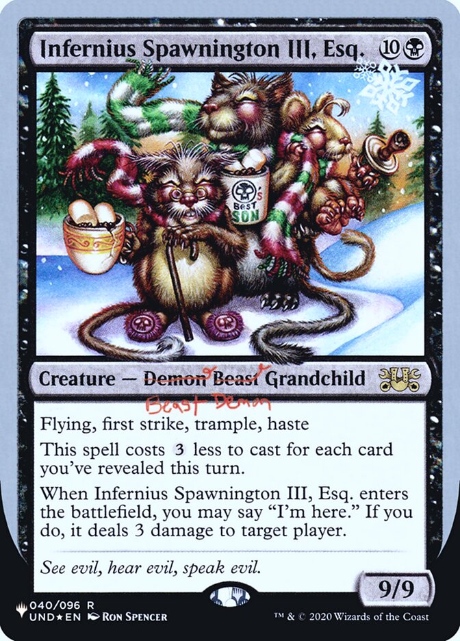 Infernius Spawnington III, Esq. (Unfinity Foil Edition) [The List] | Rock City Comics