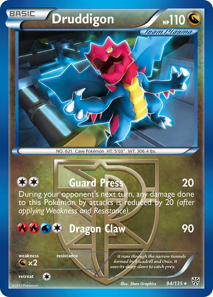 Druddigon (94/135) (Theme Deck Exclusive) [Black & White: Plasma Storm] | Rock City Comics