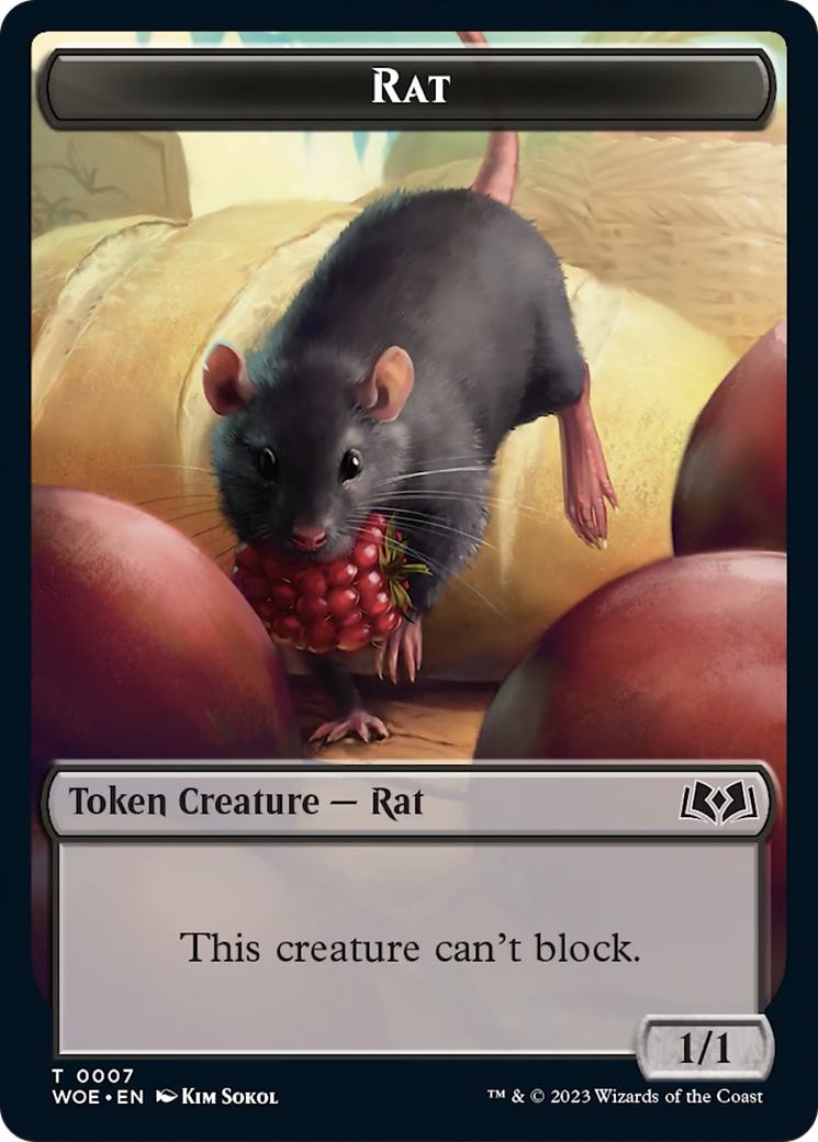 Rat Token [Wilds of Eldraine Tokens] | Rock City Comics