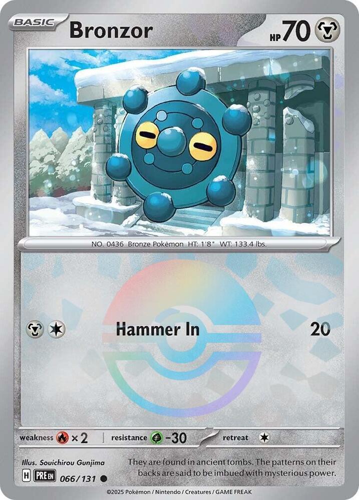 Bronzor (066/131) (Poke Ball Pattern) [Scarlet & Violet: Prismatic Evolutions] | Rock City Comics