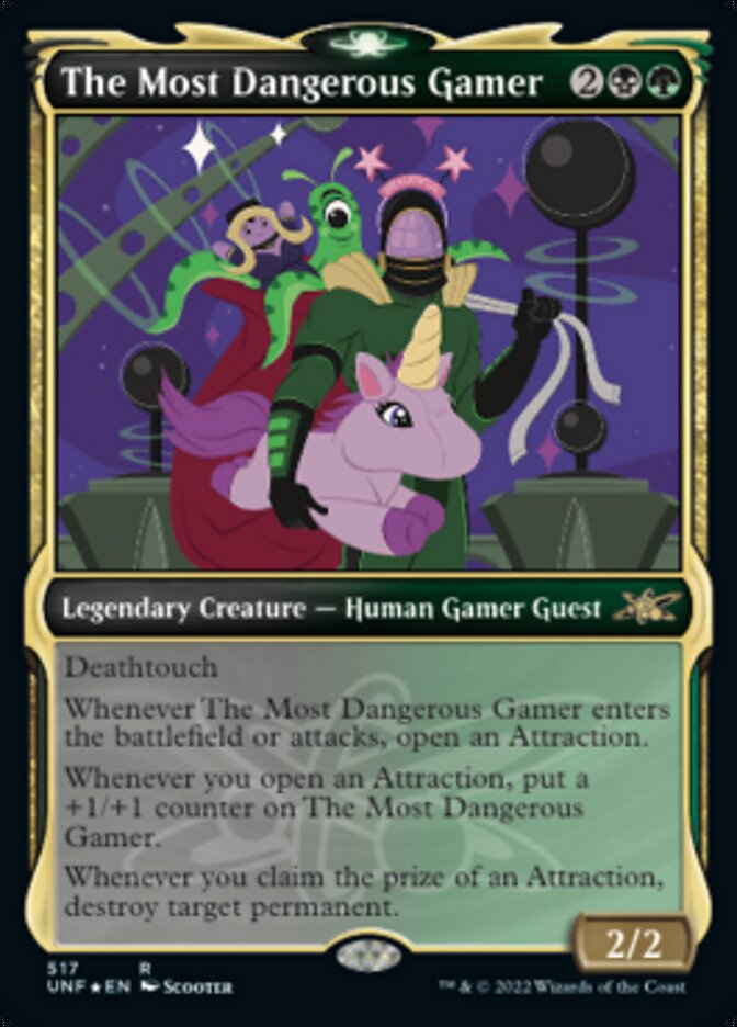 The Most Dangerous Gamer (Showcase) (Galaxy Foil) [Unfinity] | Rock City Comics