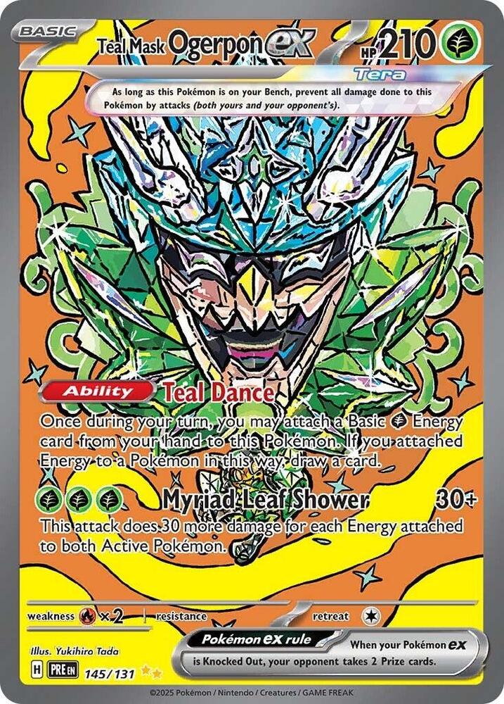 Teal Mask Ogerpon ex (145/131) [Scarlet & Violet: Prismatic Evolutions] | Rock City Comics