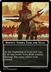 Bounty: Gorra Tash and Silas // Bounty Rules Double-Sided Token [Outlaws of Thunder Junction Commander Tokens] | Rock City Comics