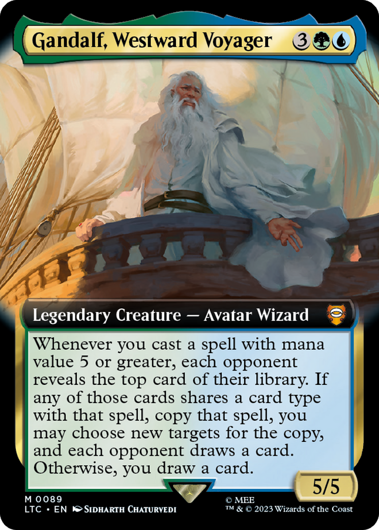 Gandalf, Westward Voyager (Extended Art) [The Lord of the Rings: Tales of Middle-Earth Commander] | Rock City Comics