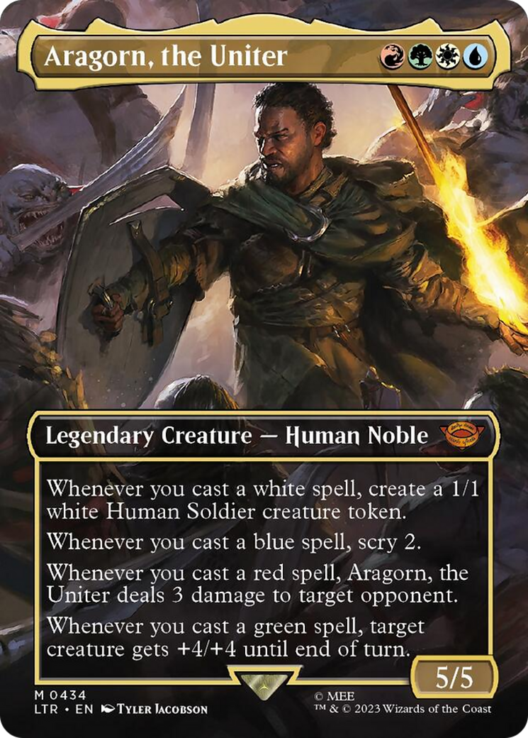 Aragorn, the Uniter (Borderless Alternate Art) [The Lord of the Rings: Tales of Middle-Earth] | Rock City Comics