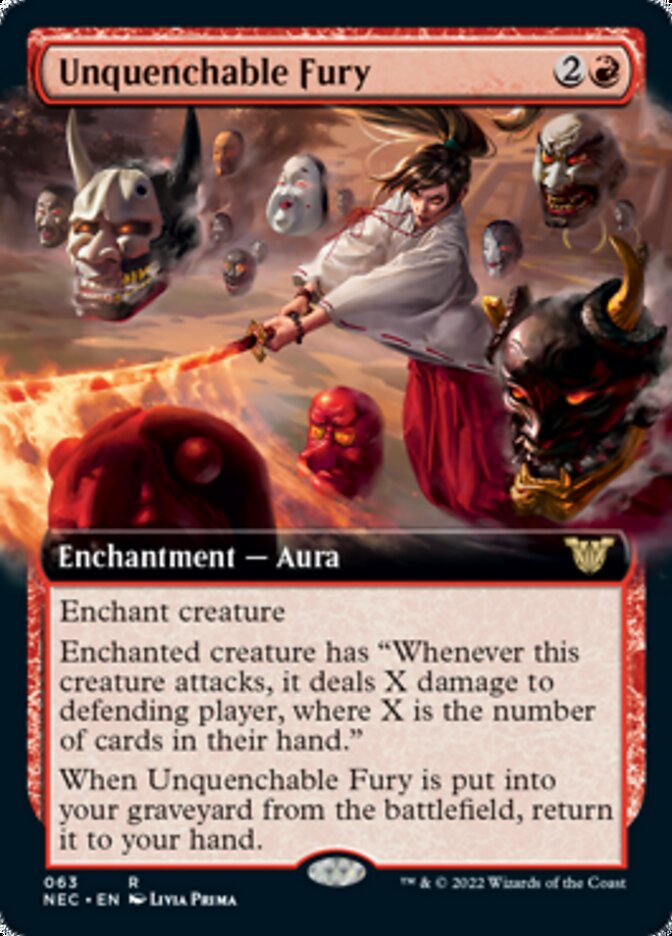 Unquenchable Fury (Extended Art) [Kamigawa: Neon Dynasty Commander] | Rock City Comics