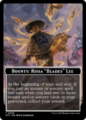 Bounty: Rissa "Blades" Lee // Bounty Rules Double-Sided Token [Outlaws of Thunder Junction Commander Tokens] | Rock City Comics