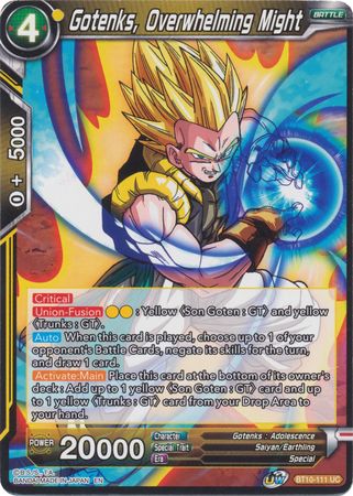 Gotenks, Overwhelming Might (BT10-111) [Rise of the Unison Warrior 2nd Edition] | Rock City Comics