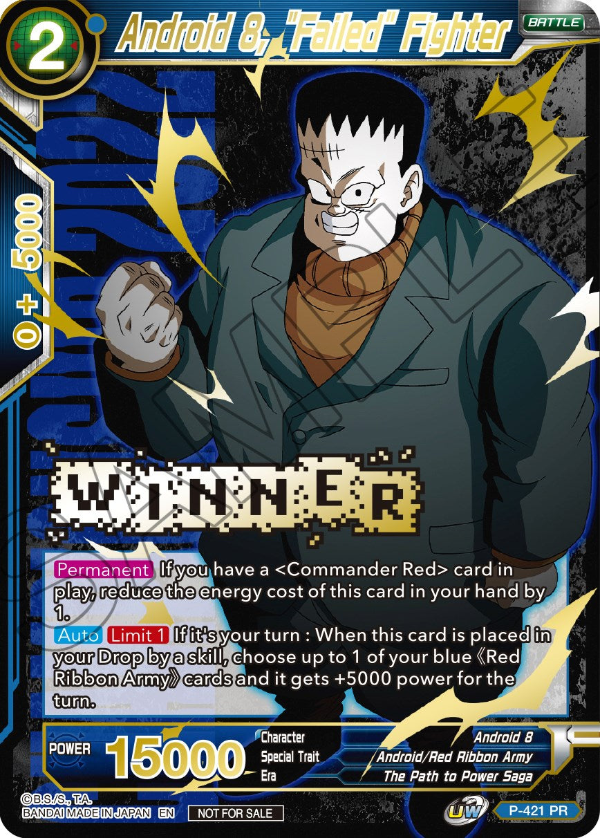 Android 8, "Failed" Fighter (Championship Pack 2022 Vol.2) (Winner Gold Stamped) (P-421) [Promotion Cards] | Rock City Comics