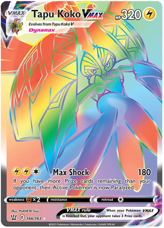 Tapu Koko VMAX (166/163) [Sword & Shield: Battle Styles] | Rock City Comics