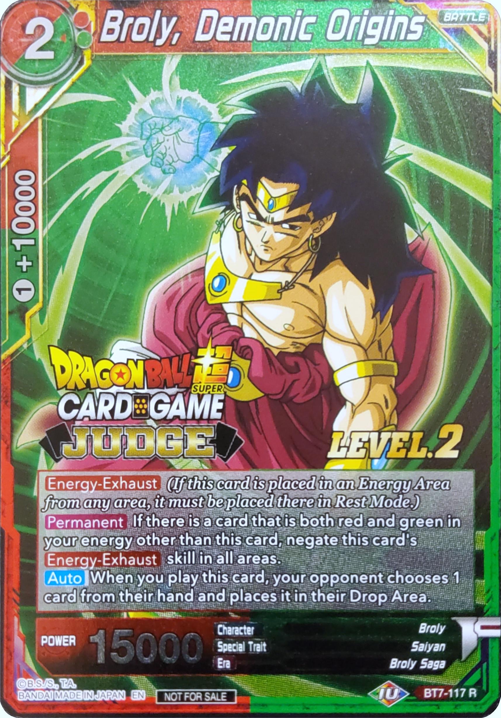 Broly, Demonic Origins (Level 2) (BT7-117) [Judge Promotion Cards] | Rock City Comics