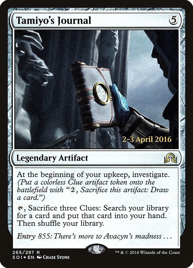 Tamiyo's Journal (Entry 855) [Shadows over Innistrad Prerelease Promos] | Rock City Comics