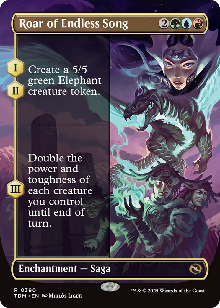 Roar of Endless Song (Borderless) [Tarkir: Dragonstorm] | Rock City Comics