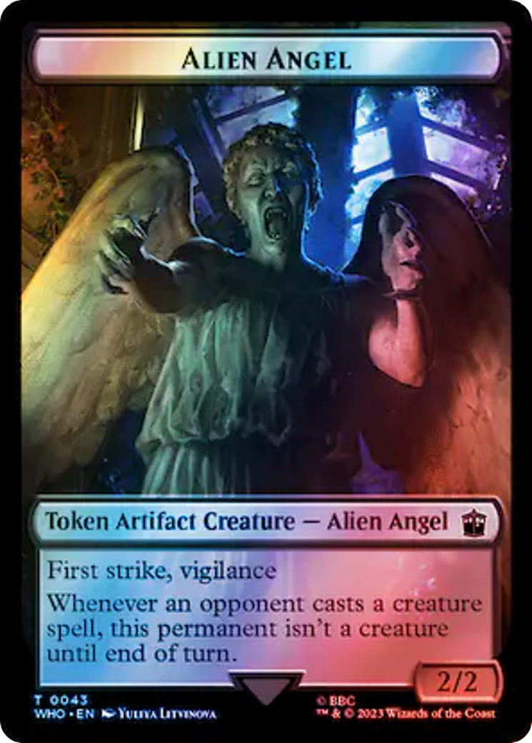 Alien Angel // Treasure (0063) Double-Sided Token (Surge Foil) [Doctor Who Tokens] | Rock City Comics