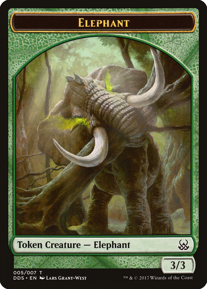 Elephant Token [Duel Decks: Mind vs. Might Tokens] | Rock City Comics