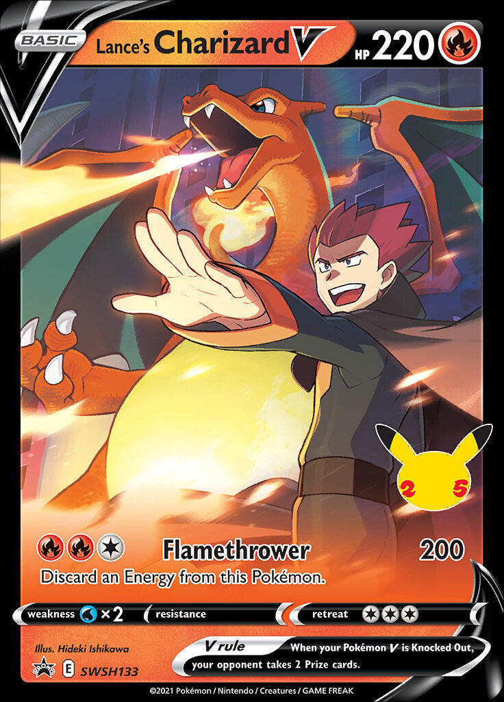 Lance's Charizard V (SWSH133) (Jumbo Card) [Sword & Shield: Black Star Promos] | Rock City Comics