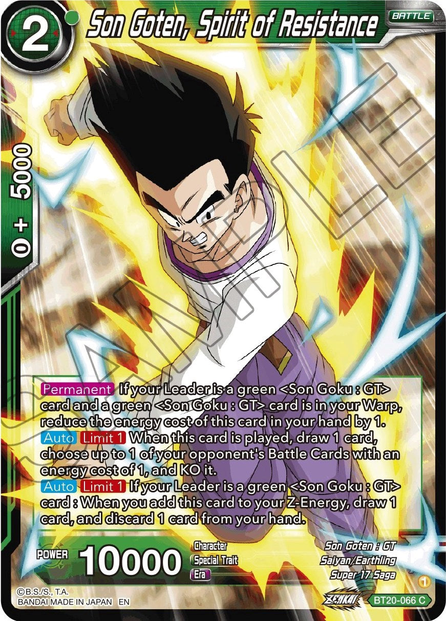 Son Goten, Spirit of Resistance (BT20-066) [Power Absorbed] | Rock City Comics