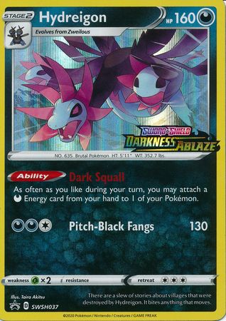 Hydreigon (SWSH037) (Prerelease Promo) [Sword & Shield: Black Star Promos] | Rock City Comics