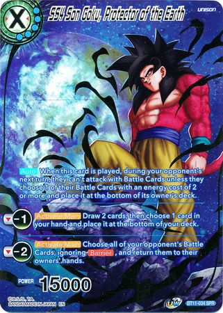 SS4 Son Goku, Protector of the Earth (SPR) (BT11-034) [Vermilion Bloodline] | Rock City Comics
