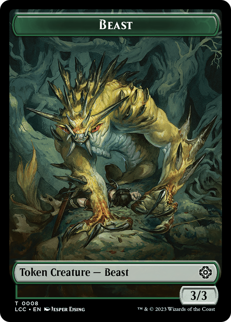 Beast // Merfolk (0003) Double-Sided Token [The Lost Caverns of Ixalan Commander Tokens] | Rock City Comics