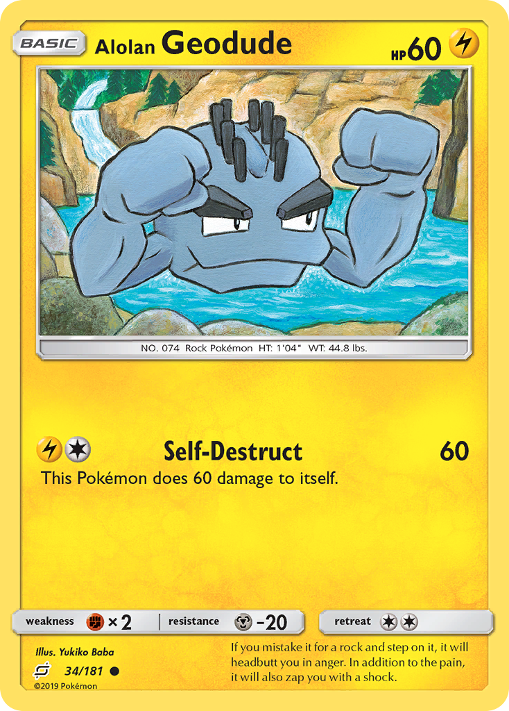 Alolan Geodude (34/181) [Sun & Moon: Team Up] | Rock City Comics