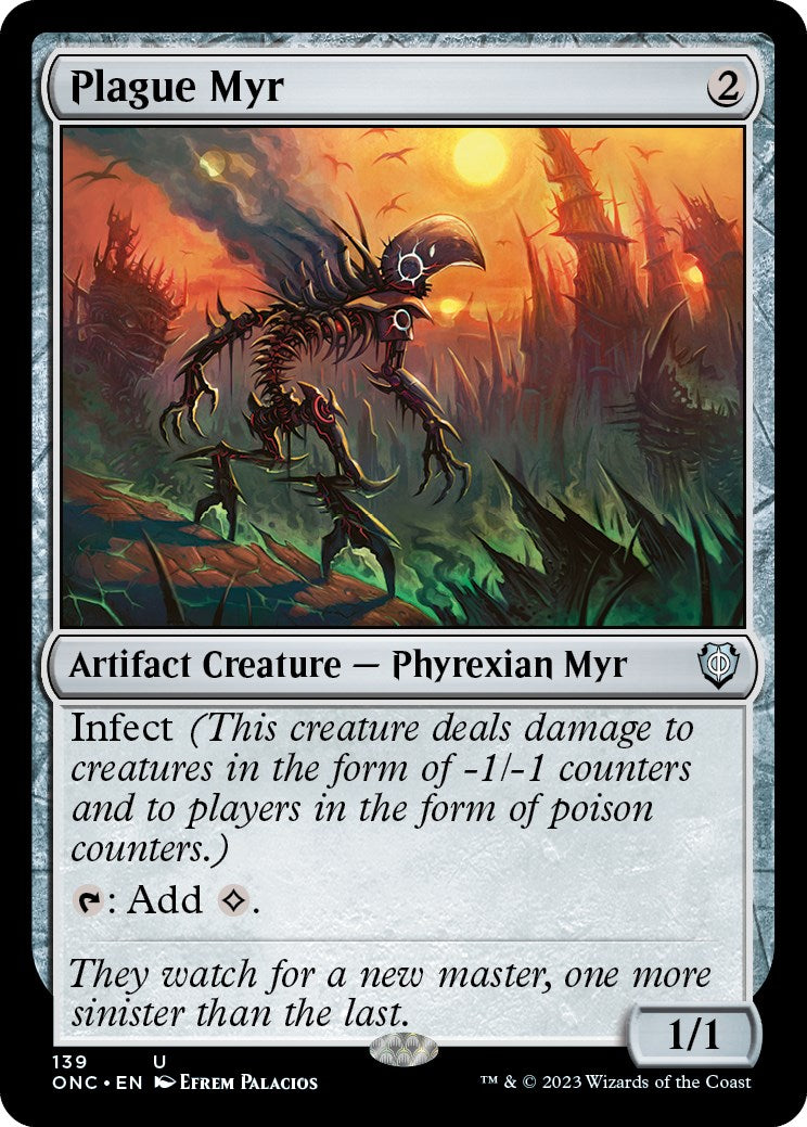 Plague Myr [Phyrexia: All Will Be One Commander] | Rock City Comics