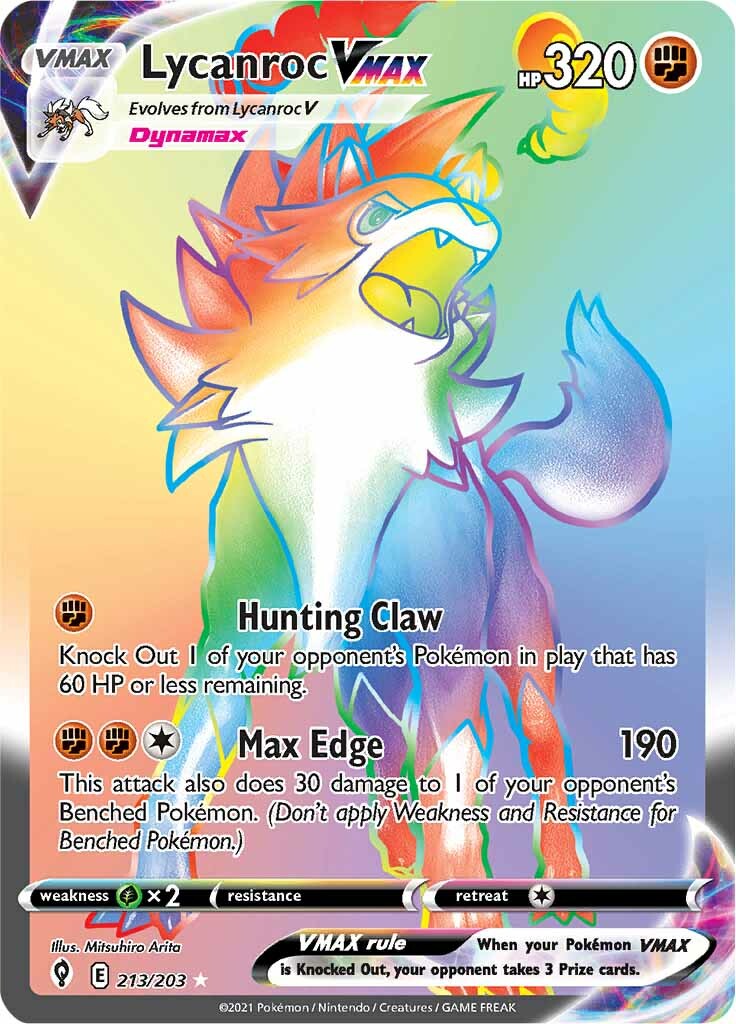 Lycanroc VMAX (213/203) [Sword & Shield: Evolving Skies] | Rock City Comics