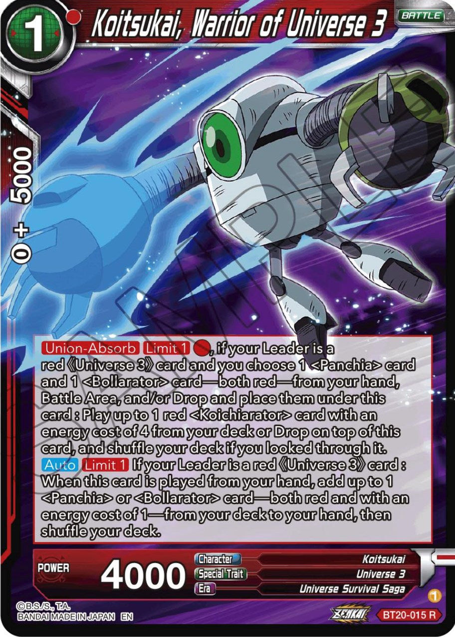 Koitsukai, Warrior of Universe 3 (BT20-015) [Power Absorbed] | Rock City Comics