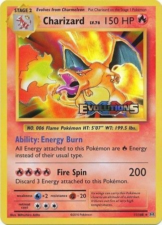 Charizard (11/108) (XY Evolutions Prerelease) [XY: Black Star Promos] | Rock City Comics