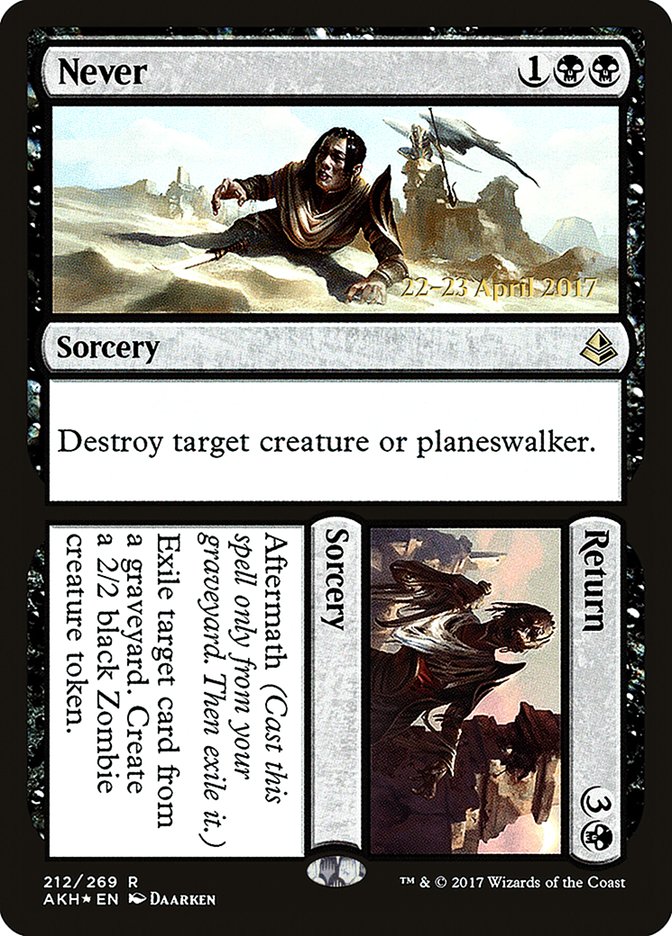 Never // Return [Amonkhet Prerelease Promos] | Rock City Comics