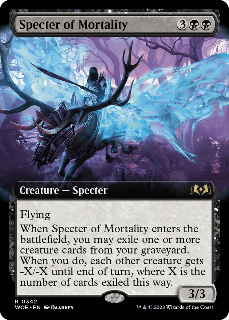 Specter of Mortality (Extended Art) [Wilds of Eldraine] | Rock City Comics