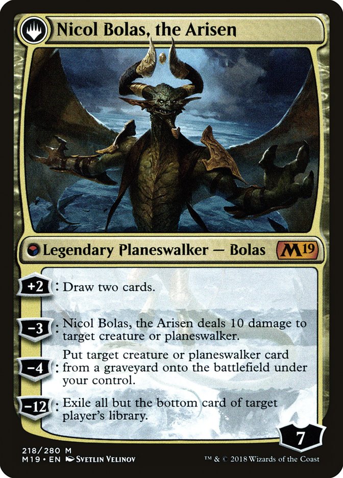 Nicol Bolas, the Ravager // Nicol Bolas, the Arisen [Core Set 2019 Prerelease Promos] | Rock City Comics