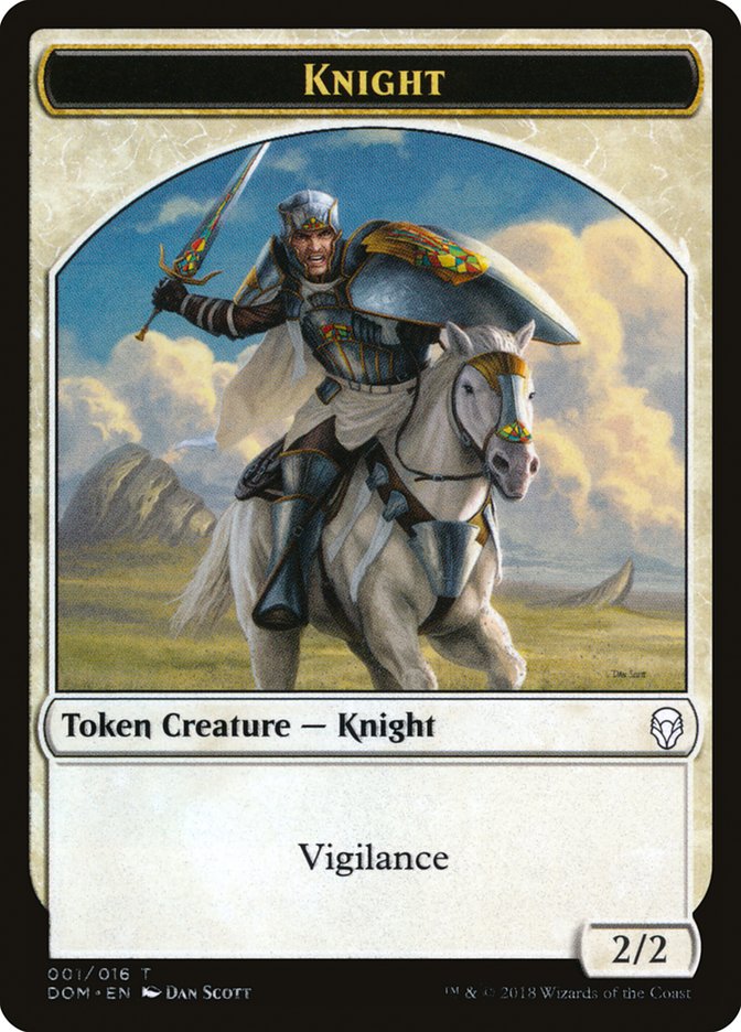 Knight Token (001/016) [Dominaria Tokens] | Rock City Comics