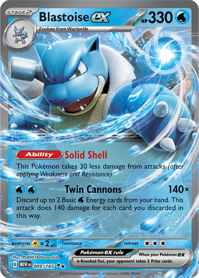 Blastoise ex (009/165) (Jumbo Card) [Scarlet & Violet: Obsidian Flames] | Rock City Comics