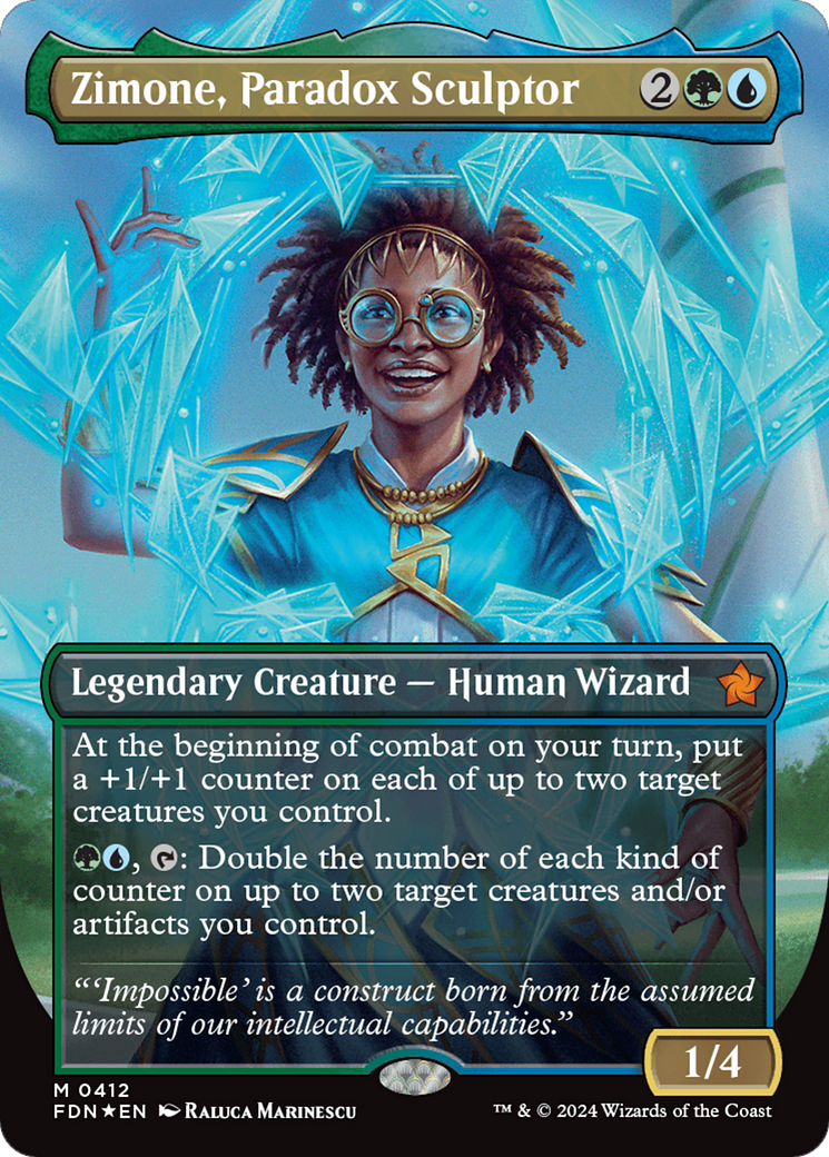 Zimone, Paradox Sculptor (Borderless) (Mana Foil) [Foundations] | Rock City Comics