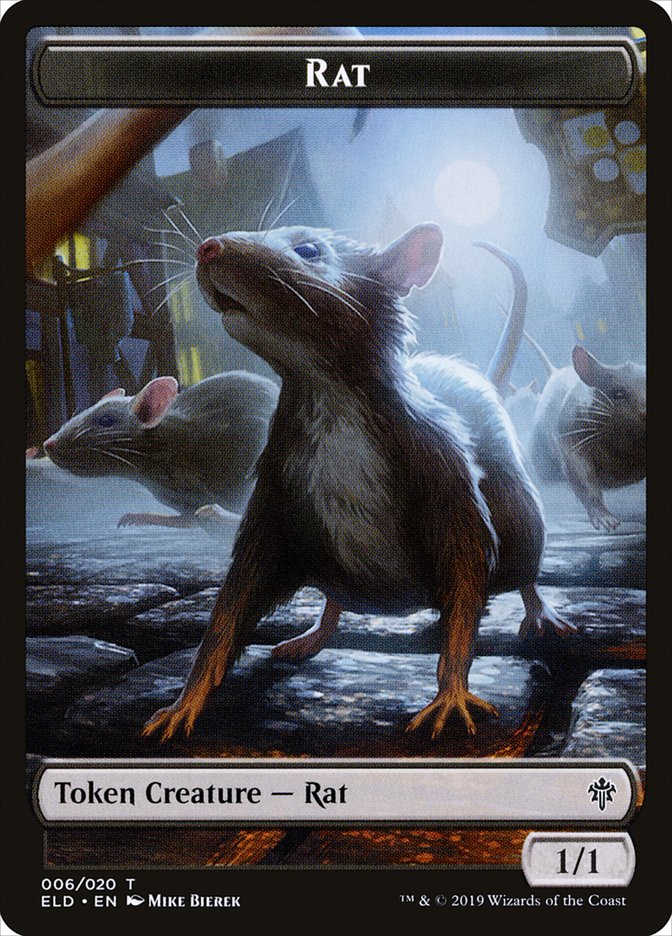 Rat Token [Throne of Eldraine Tokens] | Rock City Comics
