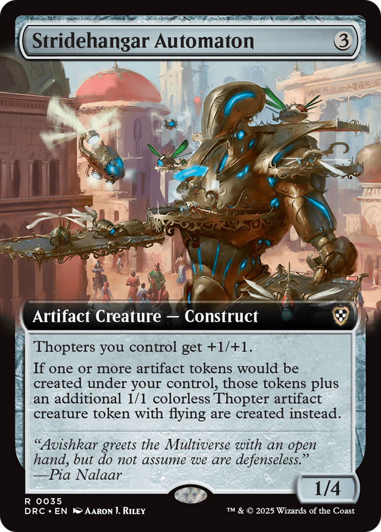 Stridehangar Automaton (Extended Art) [Aetherdrift Commander] | Rock City Comics