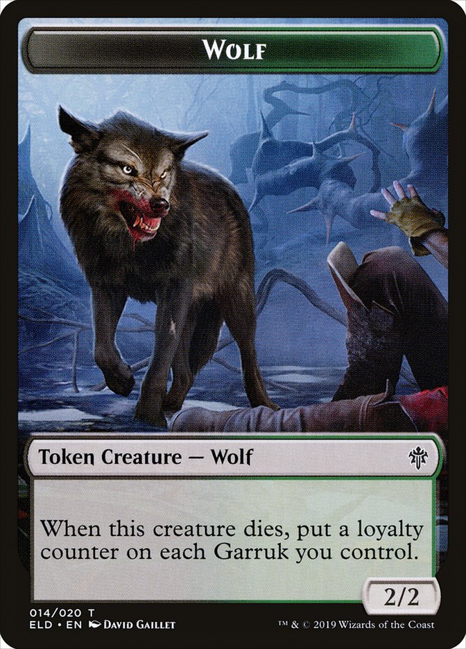 Wolf Token [Throne of Eldraine Tokens] | Rock City Comics