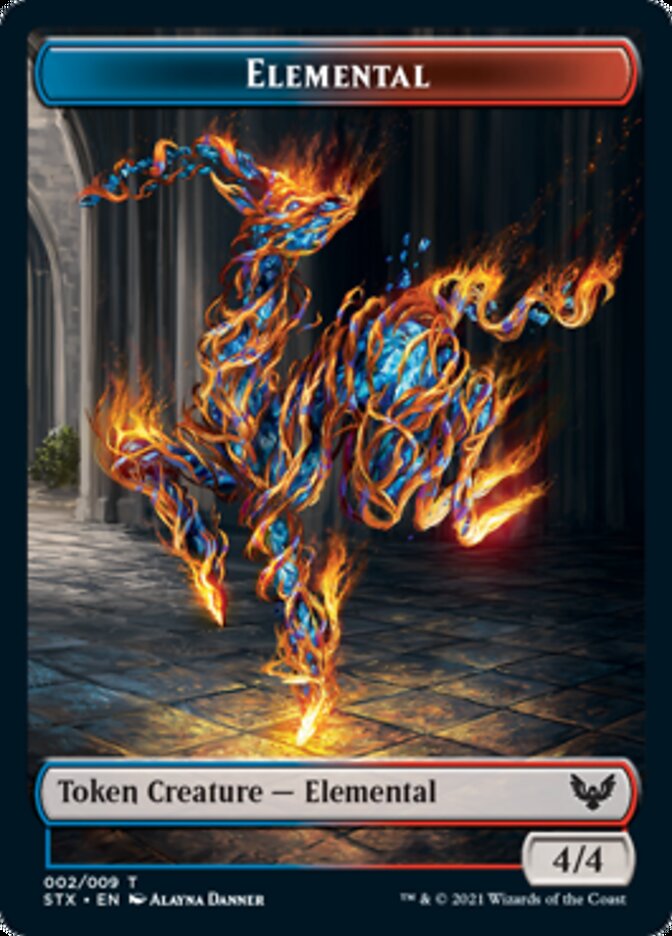 Drake // Elemental (002) Double-Sided Token [Commander 2021 Tokens] | Rock City Comics