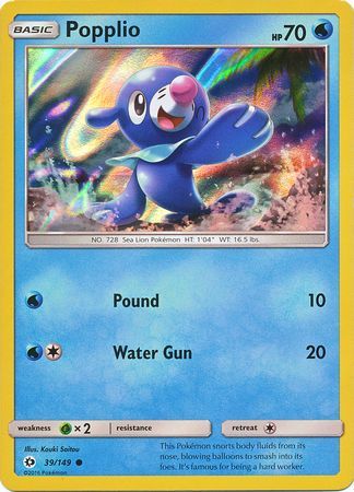 Popplio (39/149) (Water Web Holo) [Sun & Moon: Base Set] | Rock City Comics