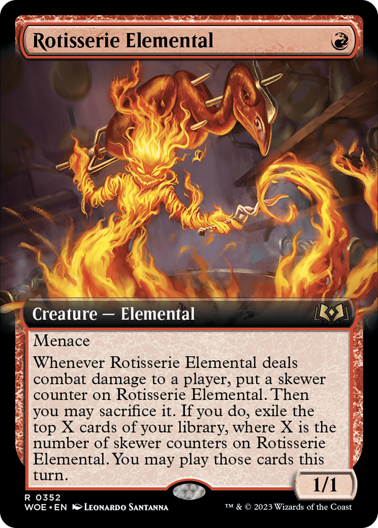 Rotisserie Elemental (Extended Art) [Wilds of Eldraine] | Rock City Comics